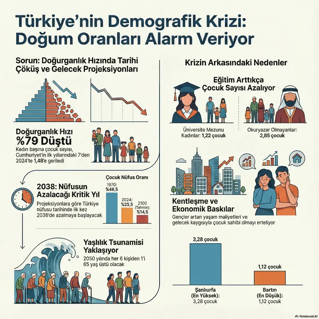 Doğum oranı 1,48'e düştü, 2038'de nüfus ilk kez azalacak 2 demografi dogum oranlari